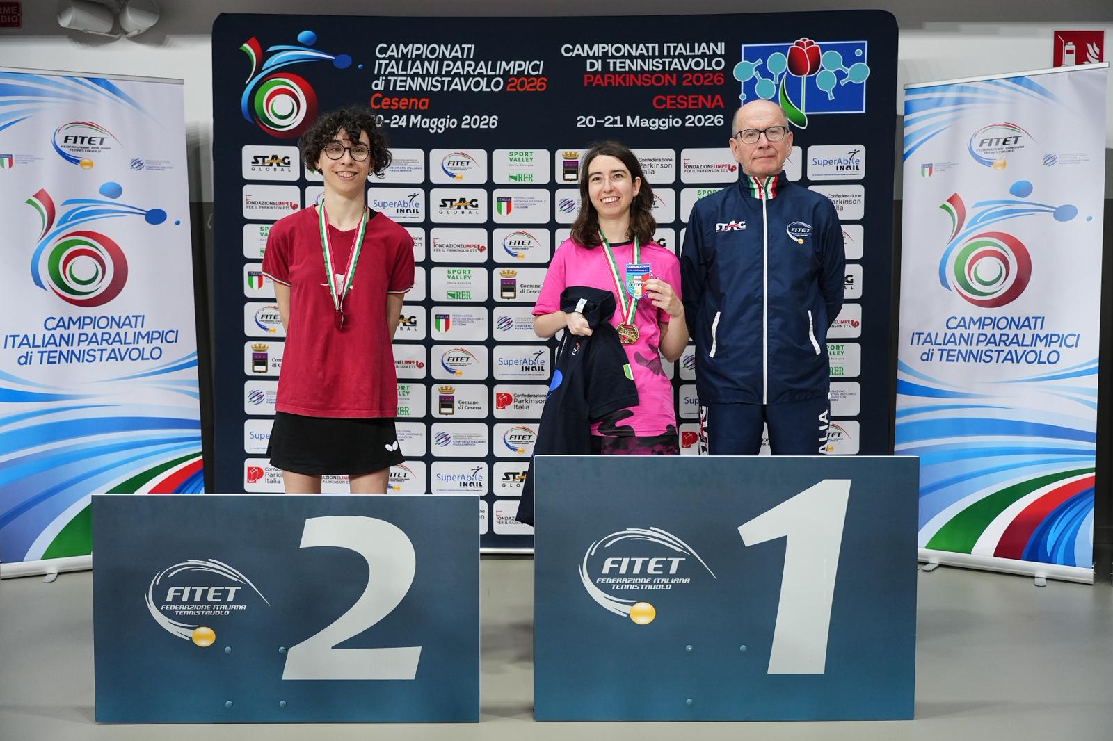 Campionati_Italiani_Paralimpici_2026_podio_del_singolare_assoluto_femminile_di_classe_8
