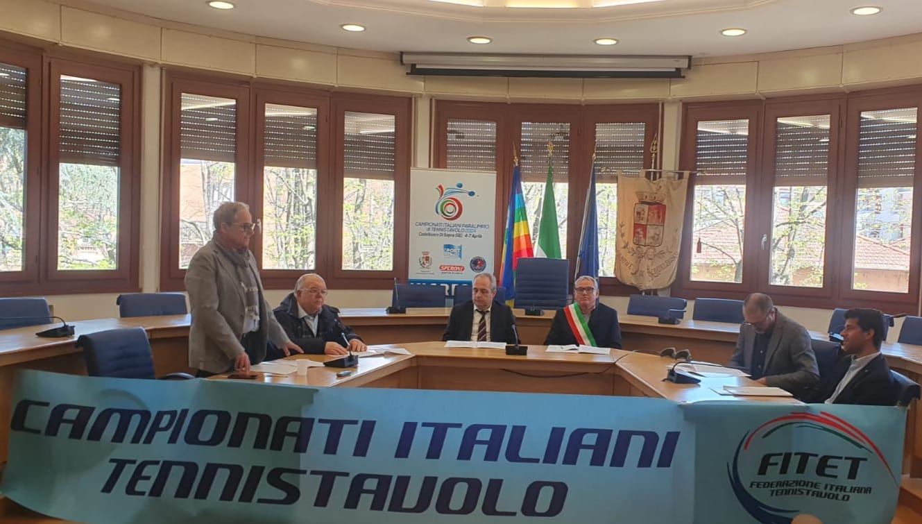 Campionati Italiani Paralimpici di Cadelbosco 2024 tavolo dei relatori
