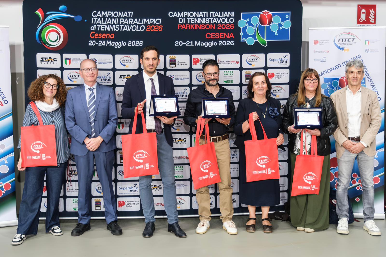Campionati Italiani Paralimpici e Parkinson di Cesena 2026 cerimonia inaugurale gruppo delle autorità