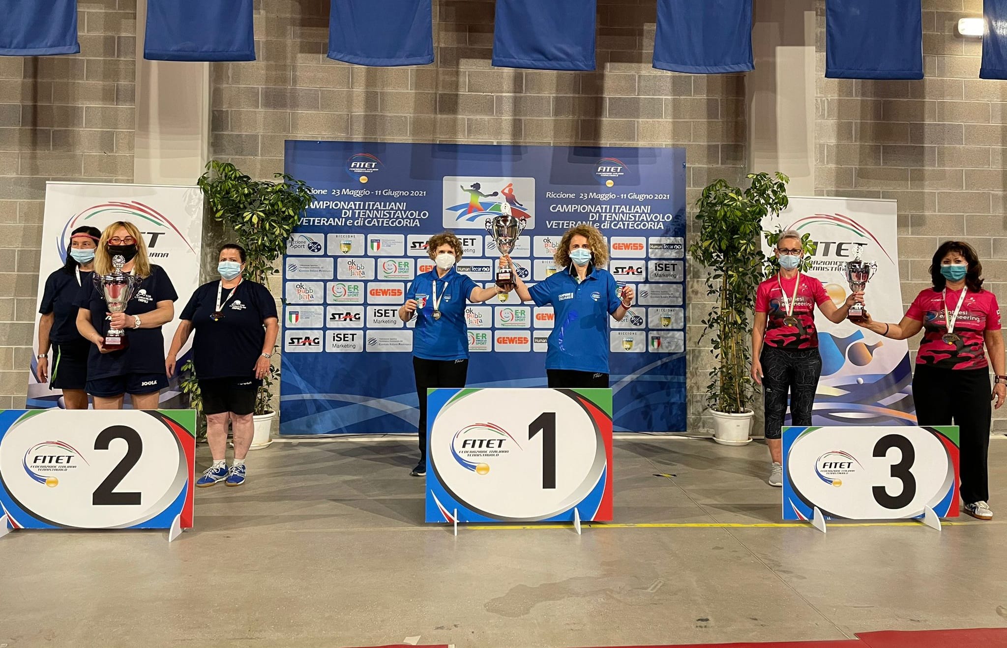 Campionati Italiani Veterani 2021 podio di serie A1 femminile