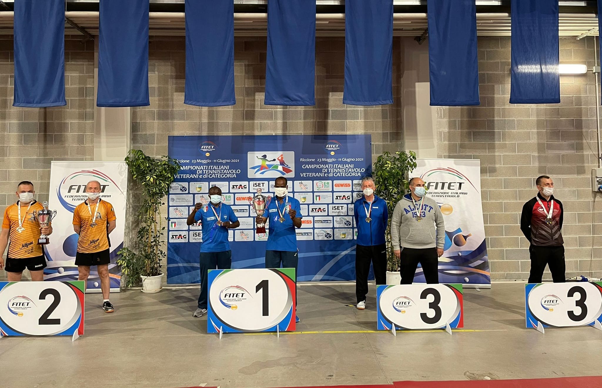 Campionati Italiani Veterani 2021 podio di serie A1 maschile