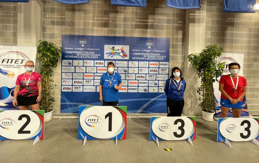 Campionati Italiani Veterani 2021 podio femminile Over 50