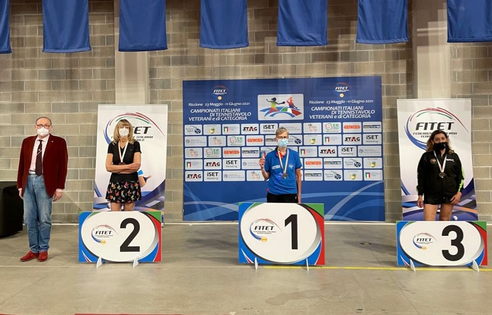 Campionati Italiani Veterani 2021 podio femminile Over 65