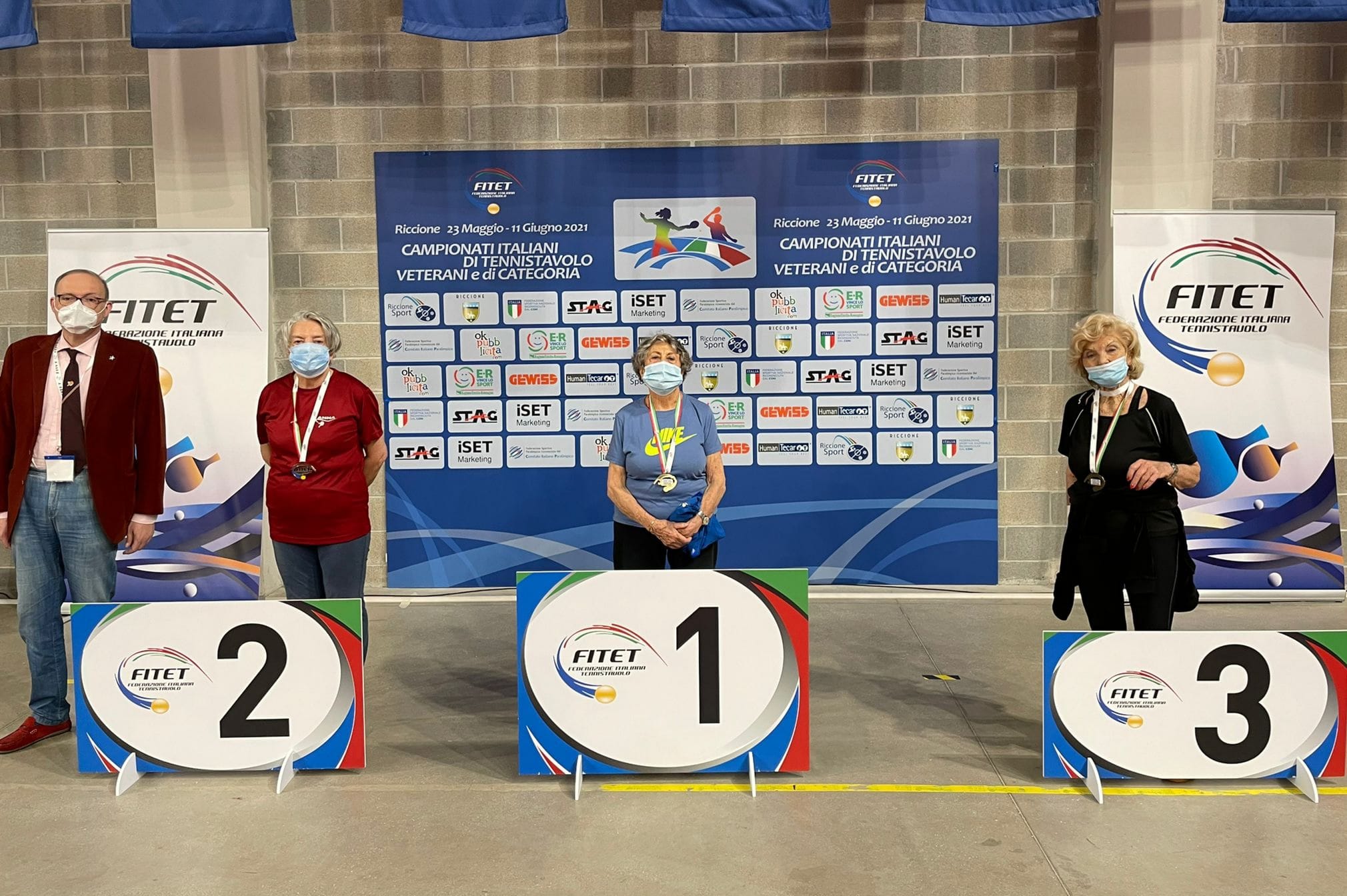Campionati Italiani Veterani 2021 podio femminile Over 80