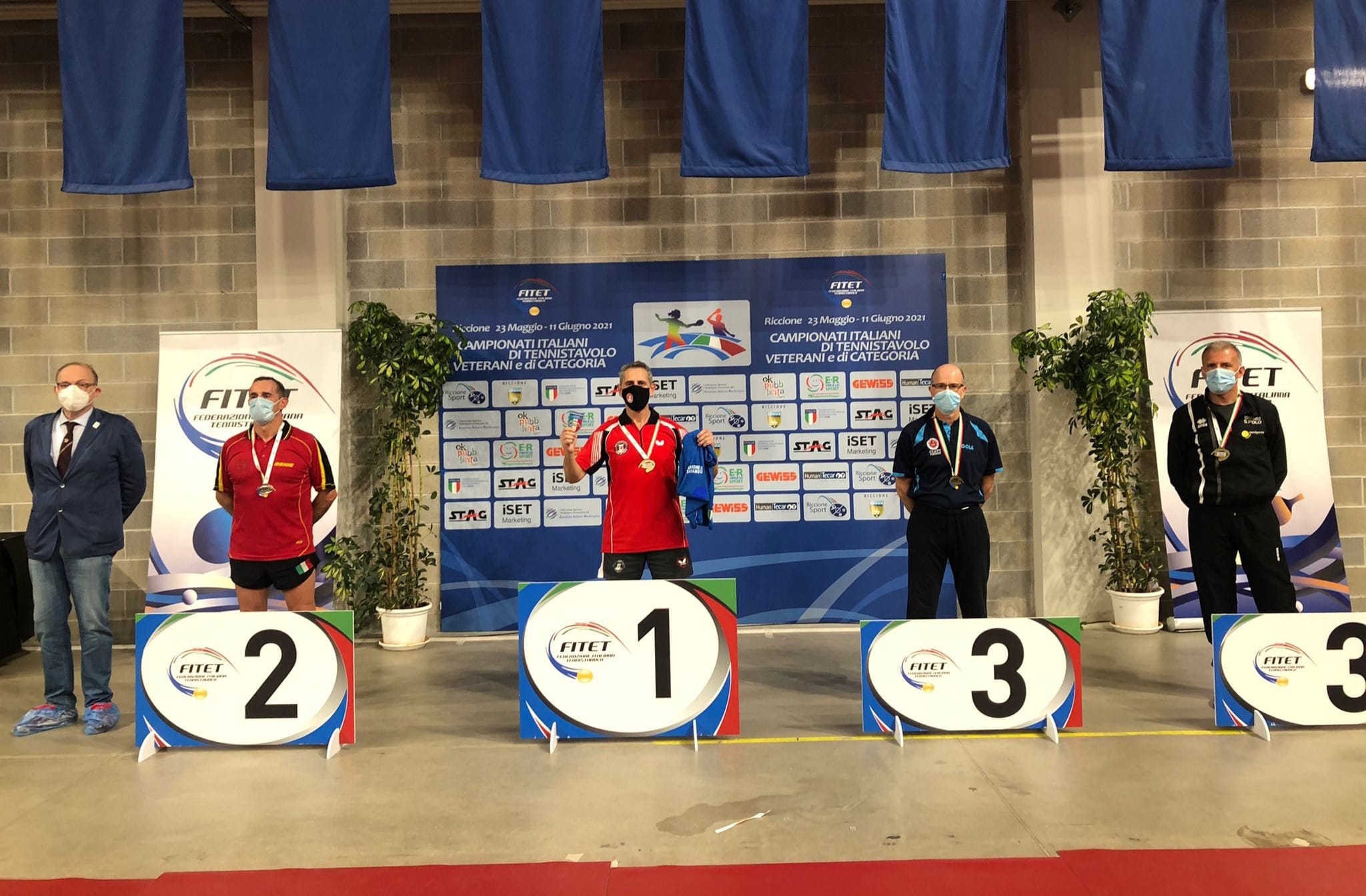 Campionati Italiani Veterani 2021 podio maschile Over 50