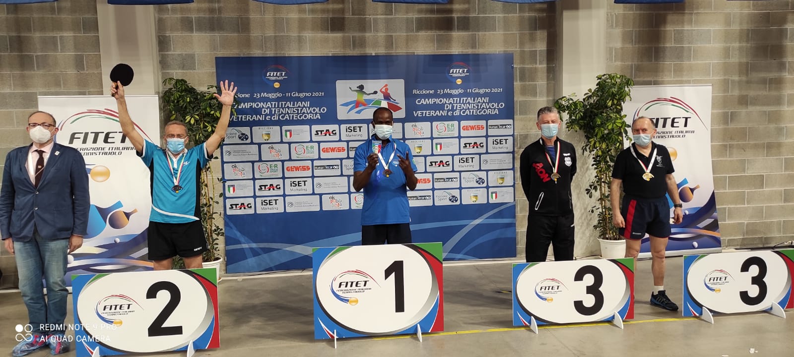 Campionati Italiani Veterani 2021 podio maschile Over 60