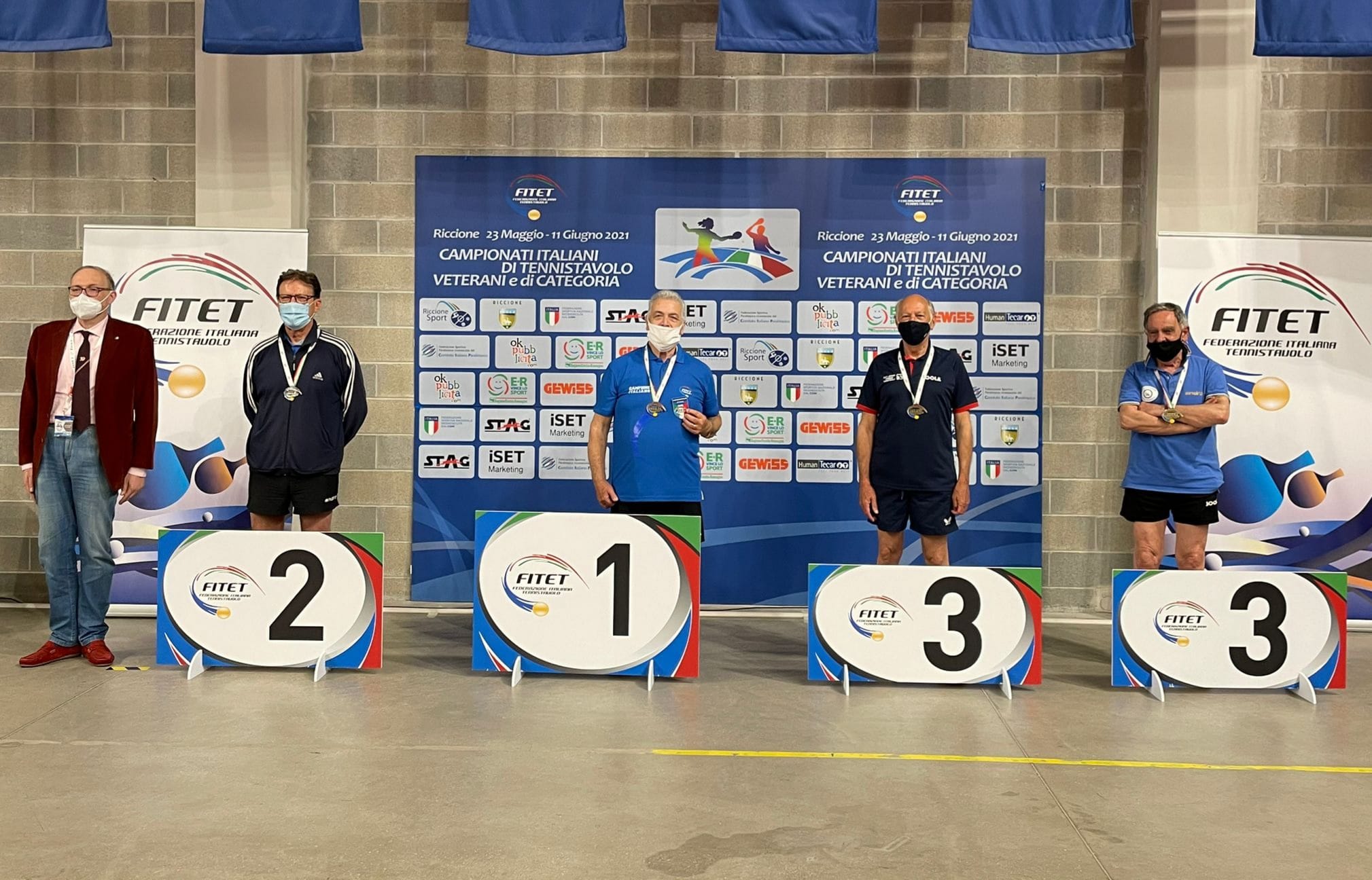 Campionati Italiani Veterani 2021 podio maschile Over 70