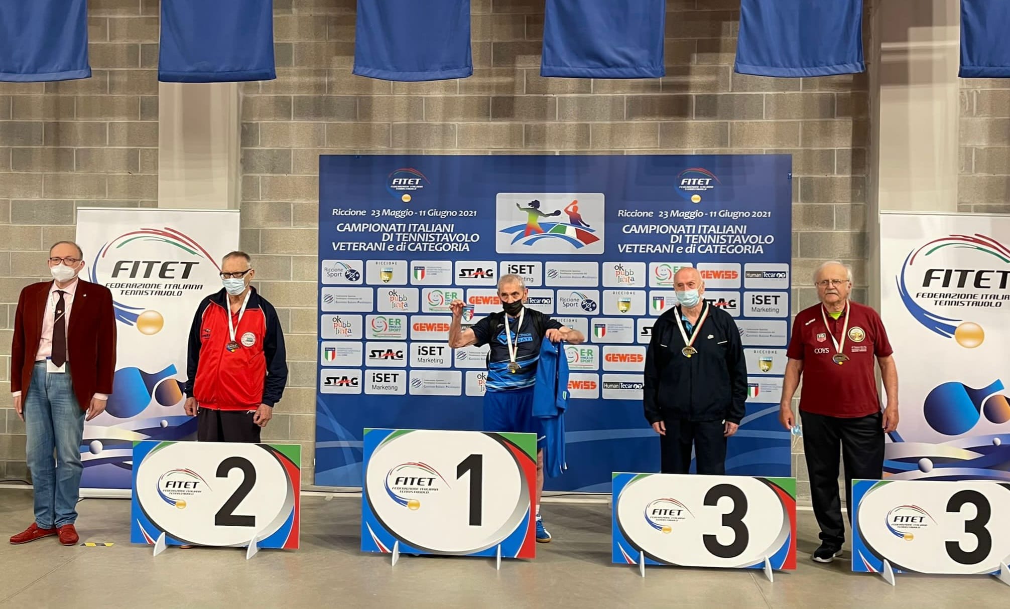 Campionati Italiani Veterani 2021 podio maschile Over 80