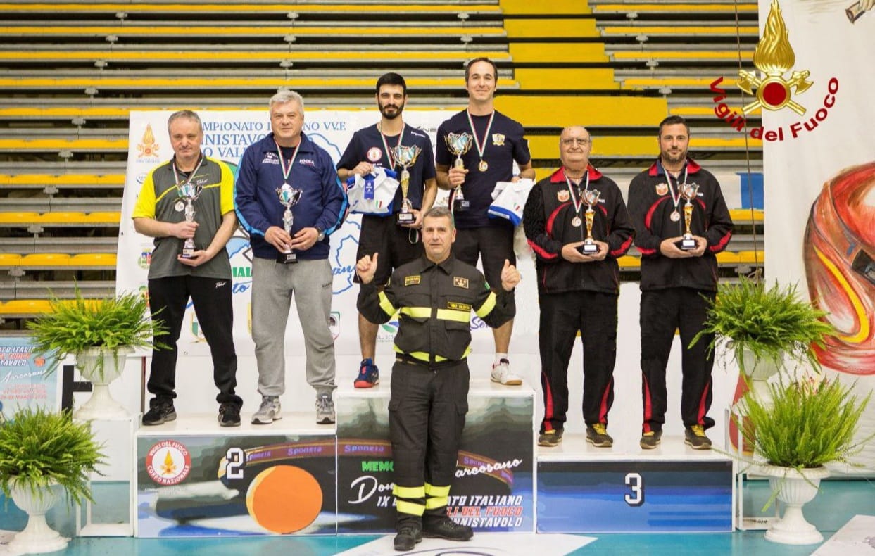 Campionati Italiani dei Vigili del Fuoco 2025 podio del doppio