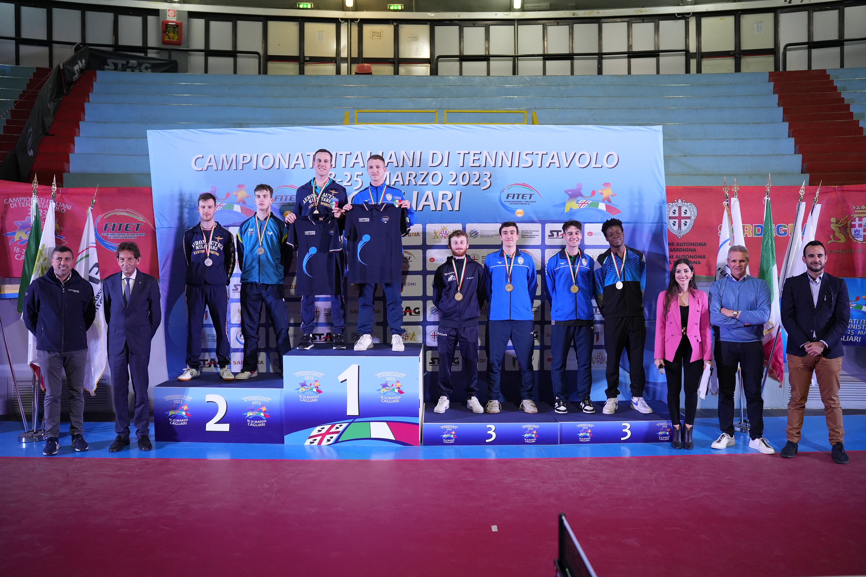 Campionati Italiani di Cagliari 2023 podio del doppio maschile assoluto