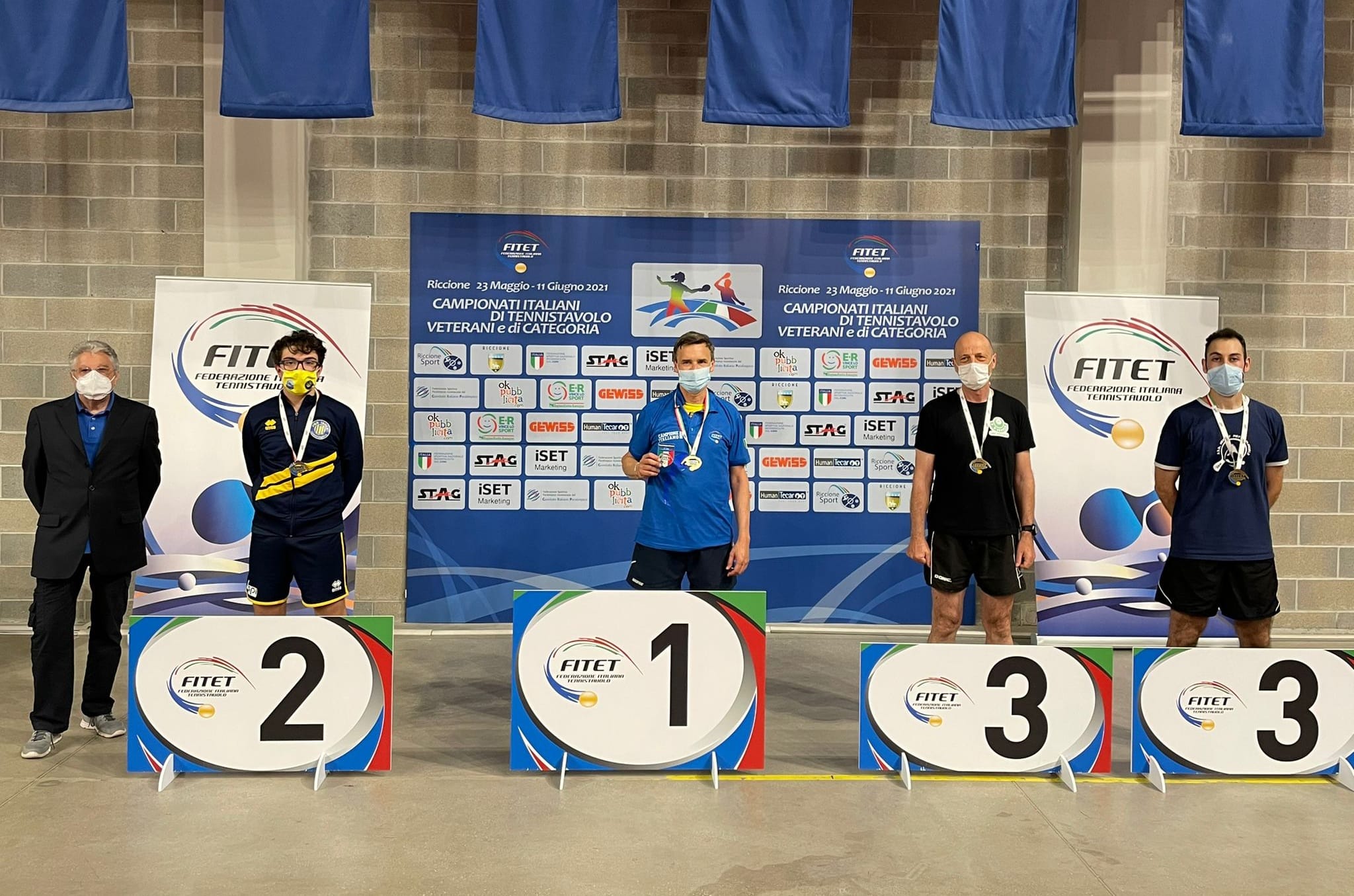 Campionati Italiani di Categoria 2021 podio singolare maschile di sesta categoria