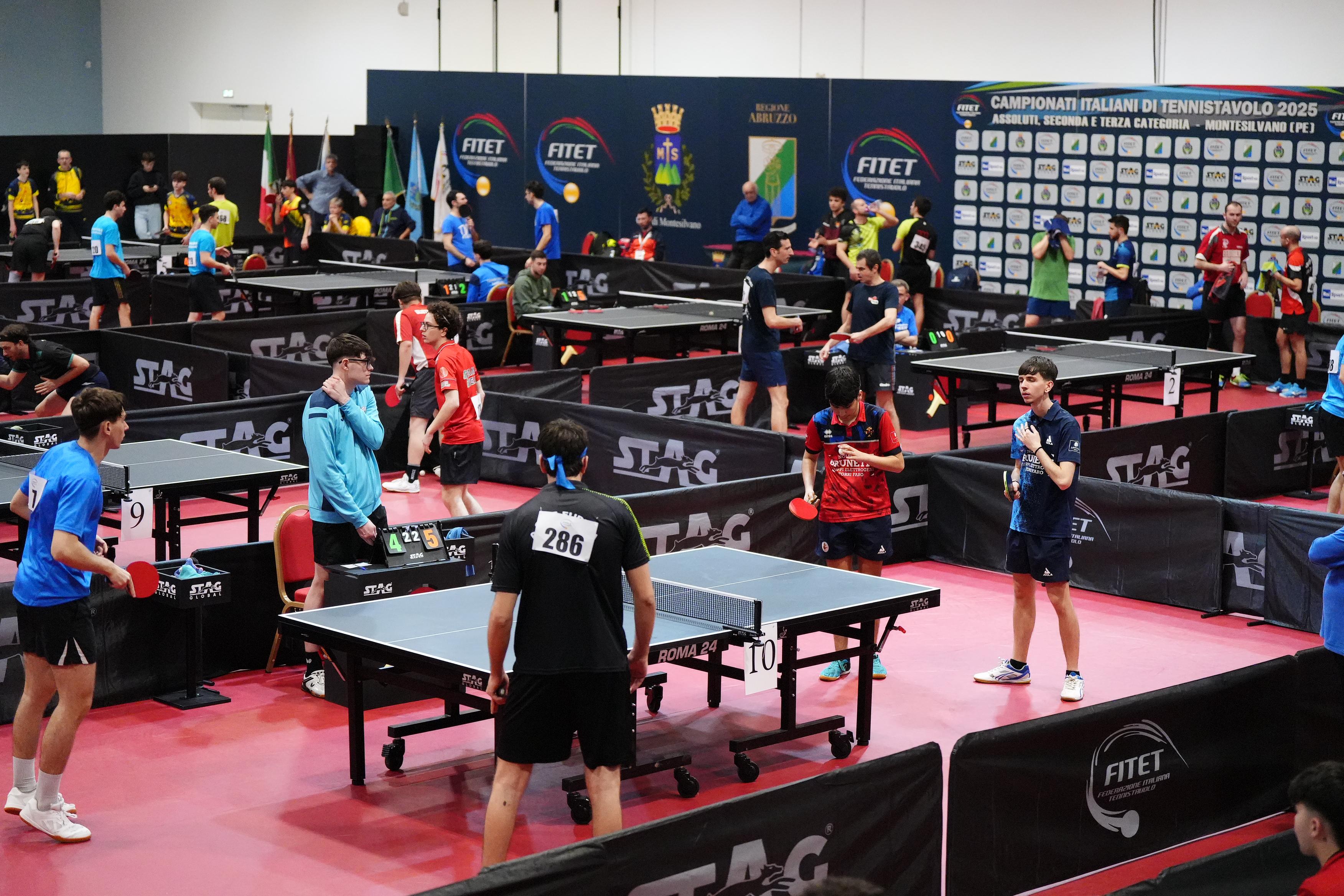 Campionati Italiani di Montesilvano 2025 panoramica dei tavoli