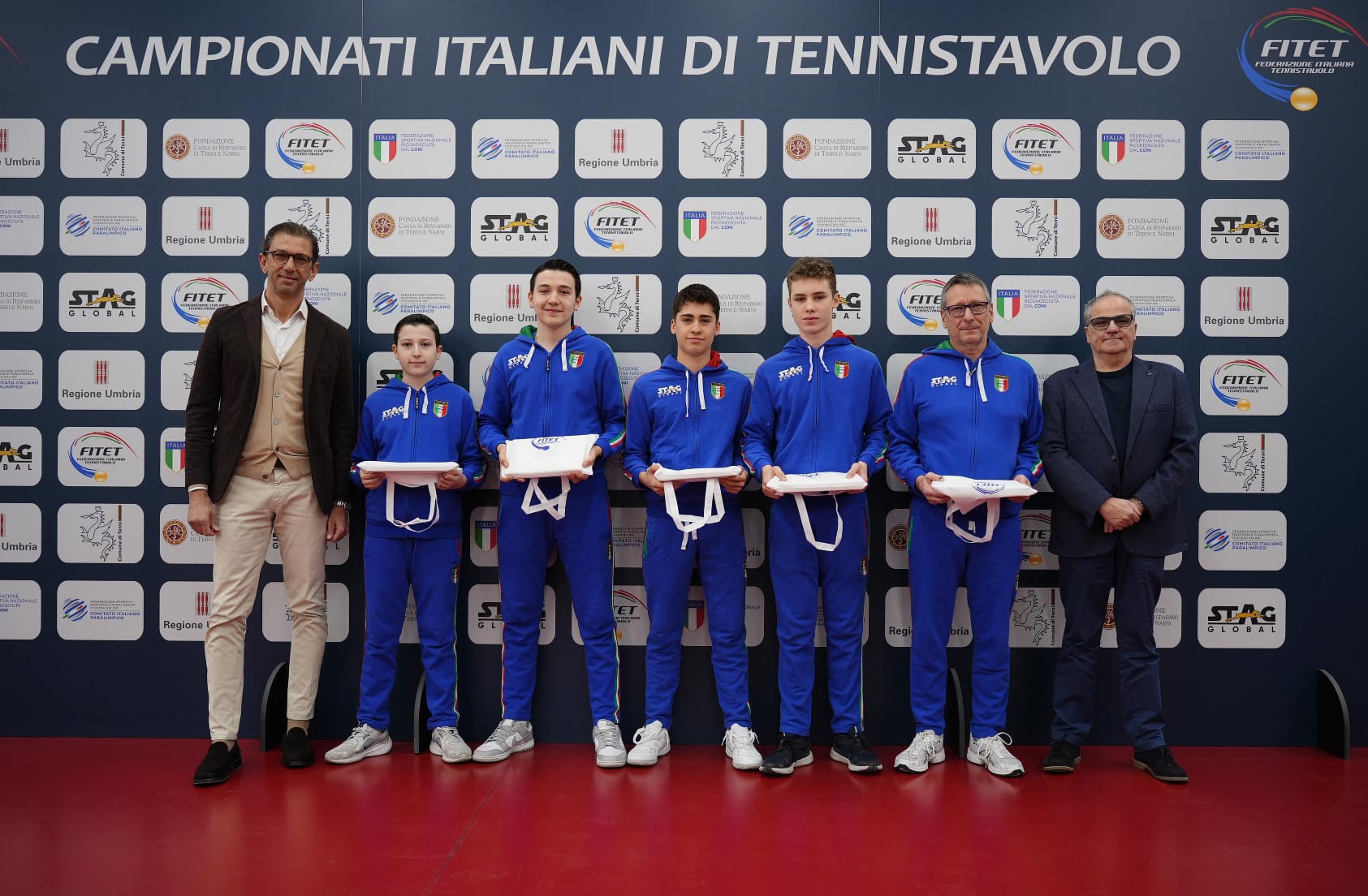 Campionati Italiani di Terni 2026 premiazione Nazionale Under 15