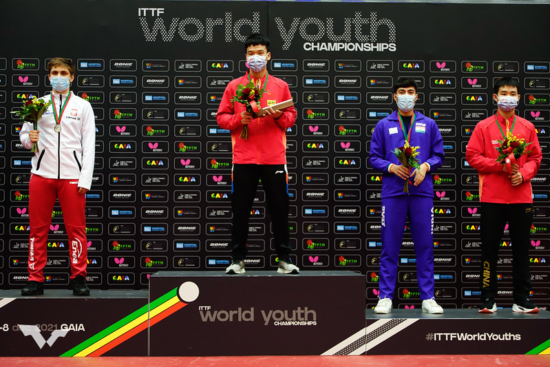 Campionati Mondiali Giovanili 2021 podio singolare maschile Under 19