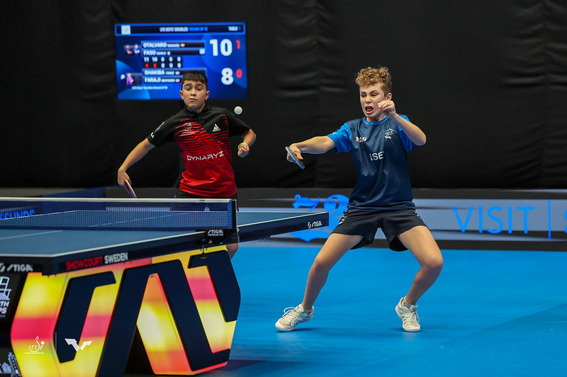 Campionati Mondiali Giovanili di Helsingborg 2024 Danilo Faso con il colombiano Emanuel Otalvaro in azione