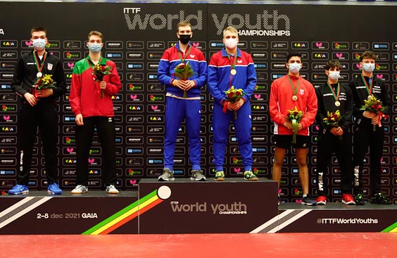Campionati Mondiali Giovanili di Vila Nova de Gaia 2021 podio doppio maschile Under 19