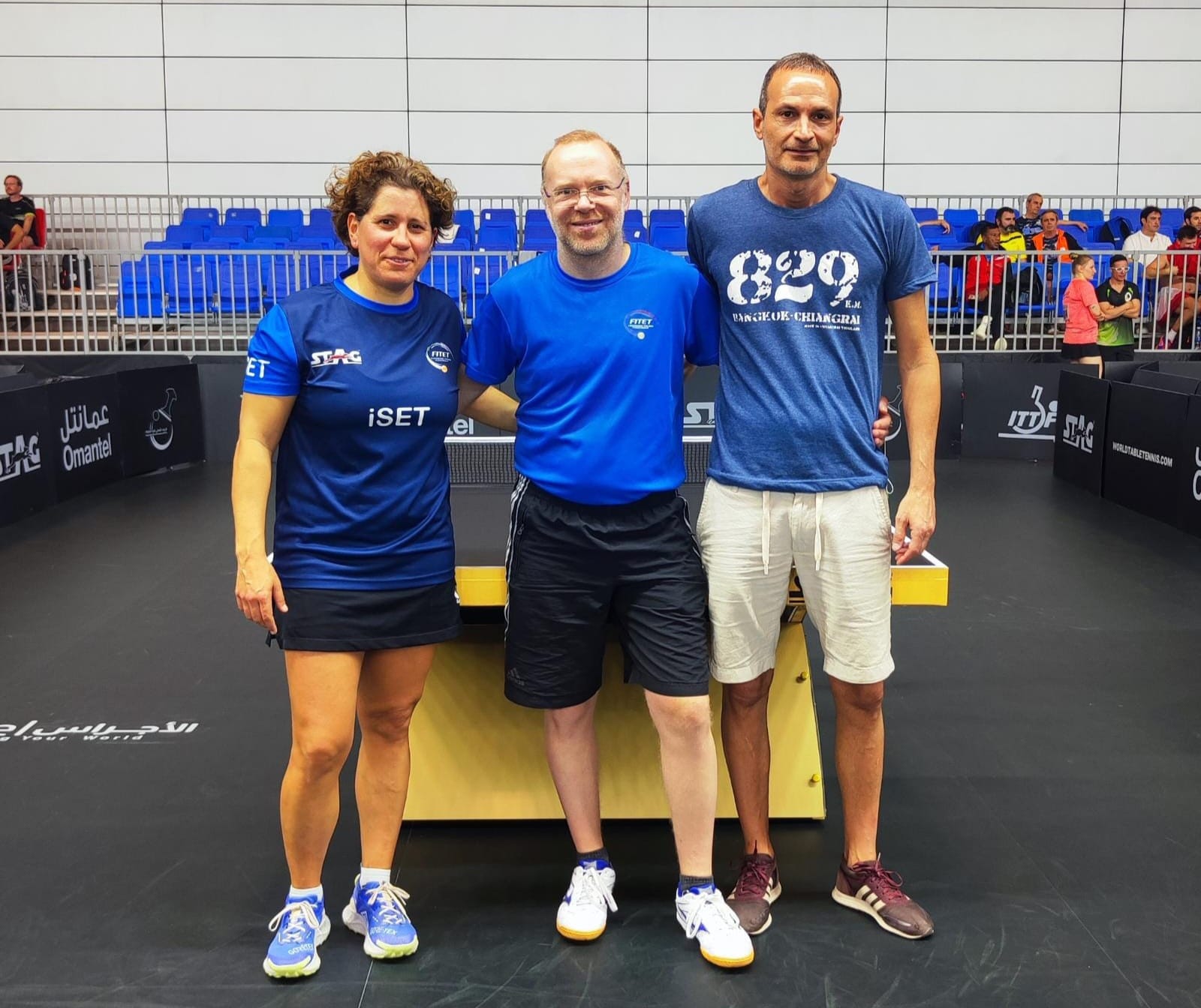 Campionati Mondiali Veterani in Oman 2023 Monia Franchi Hansjoerg Toll e Augusto Ferranti