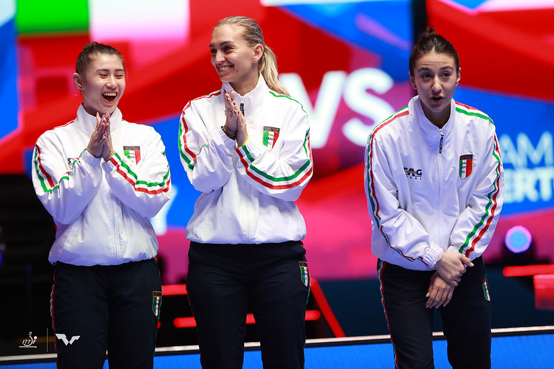 Campionati Mondiali a squadre di Busan 2024 Gaia Monfardini Nikoleta Stefanova e Giorgia Piccolin