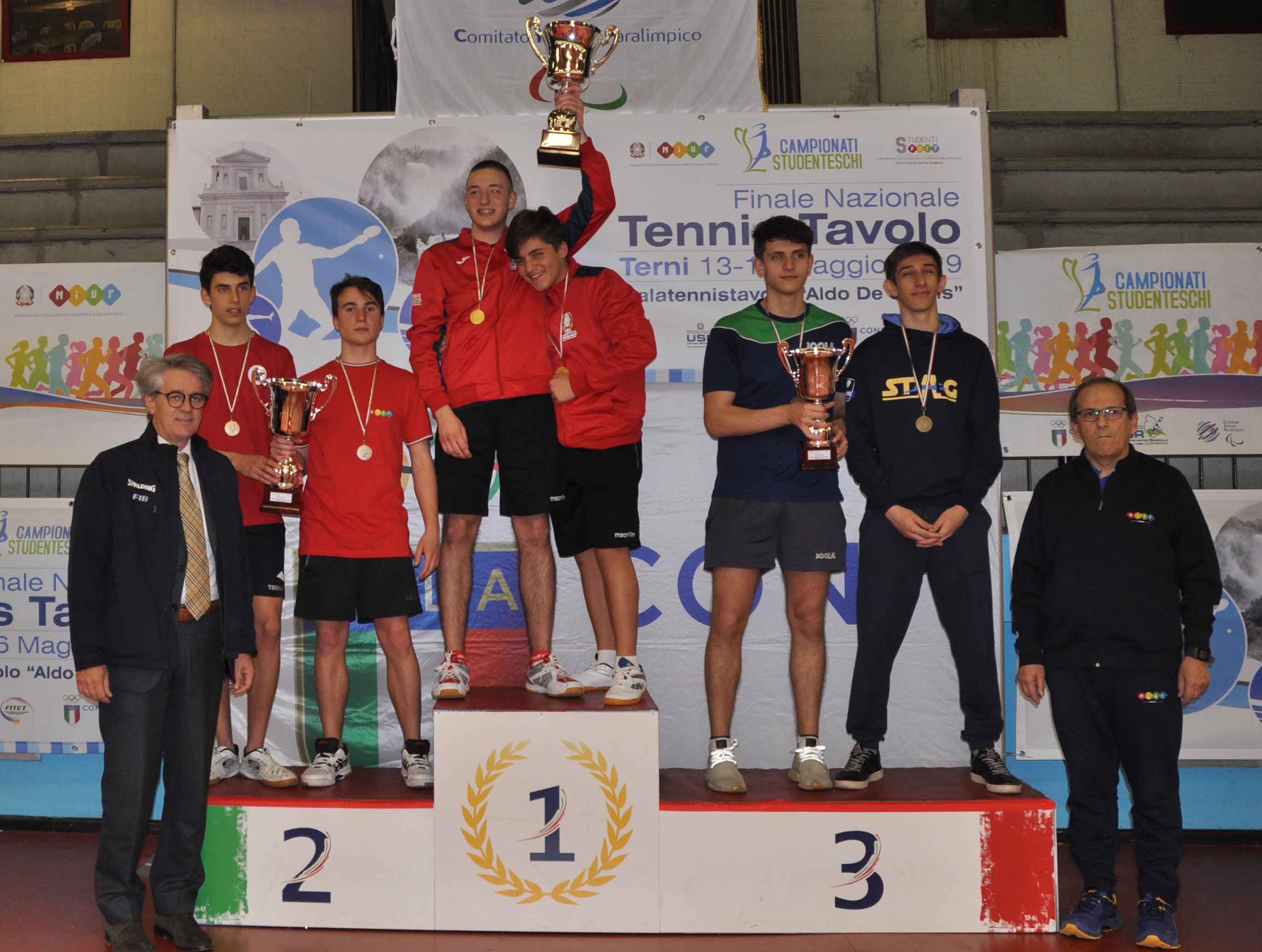 Campionati studenteschi finali 2019 podio maschile