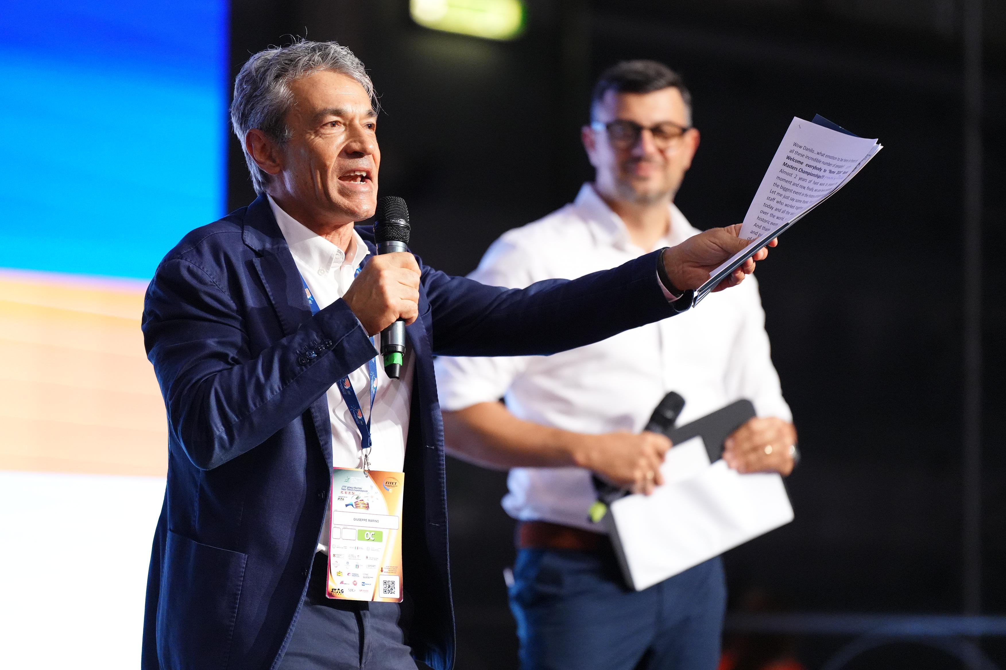 Cerimonia di Apertura Mondiali Master di Roma 2024 Giuseppe Marino