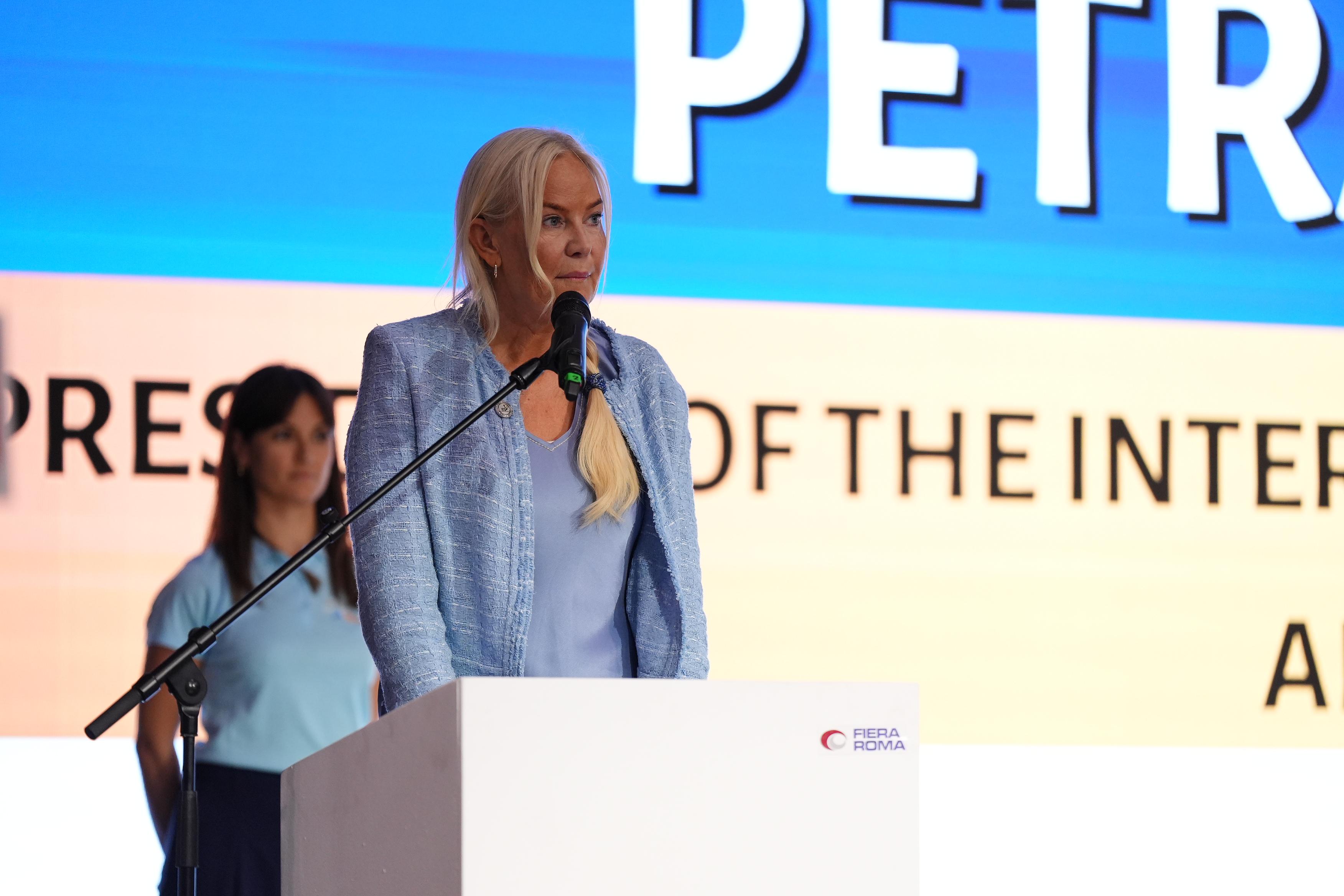 Cerimonia di Apertura Mondiali Master di Roma 2024 Petra Sorling