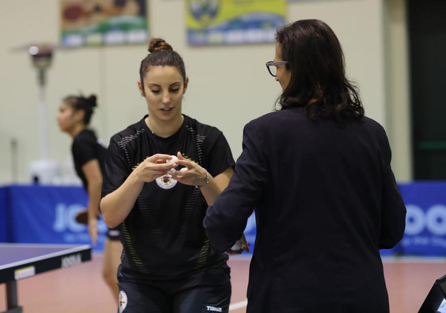 Chiara Colantoni Tennistavolo Norbello con Emilia Pulina