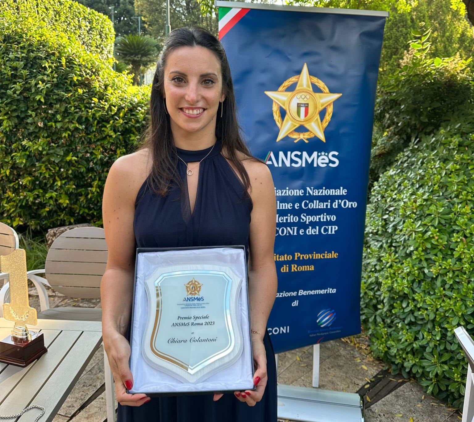 Chiara Colantoni premiata dallA.N.S.Me