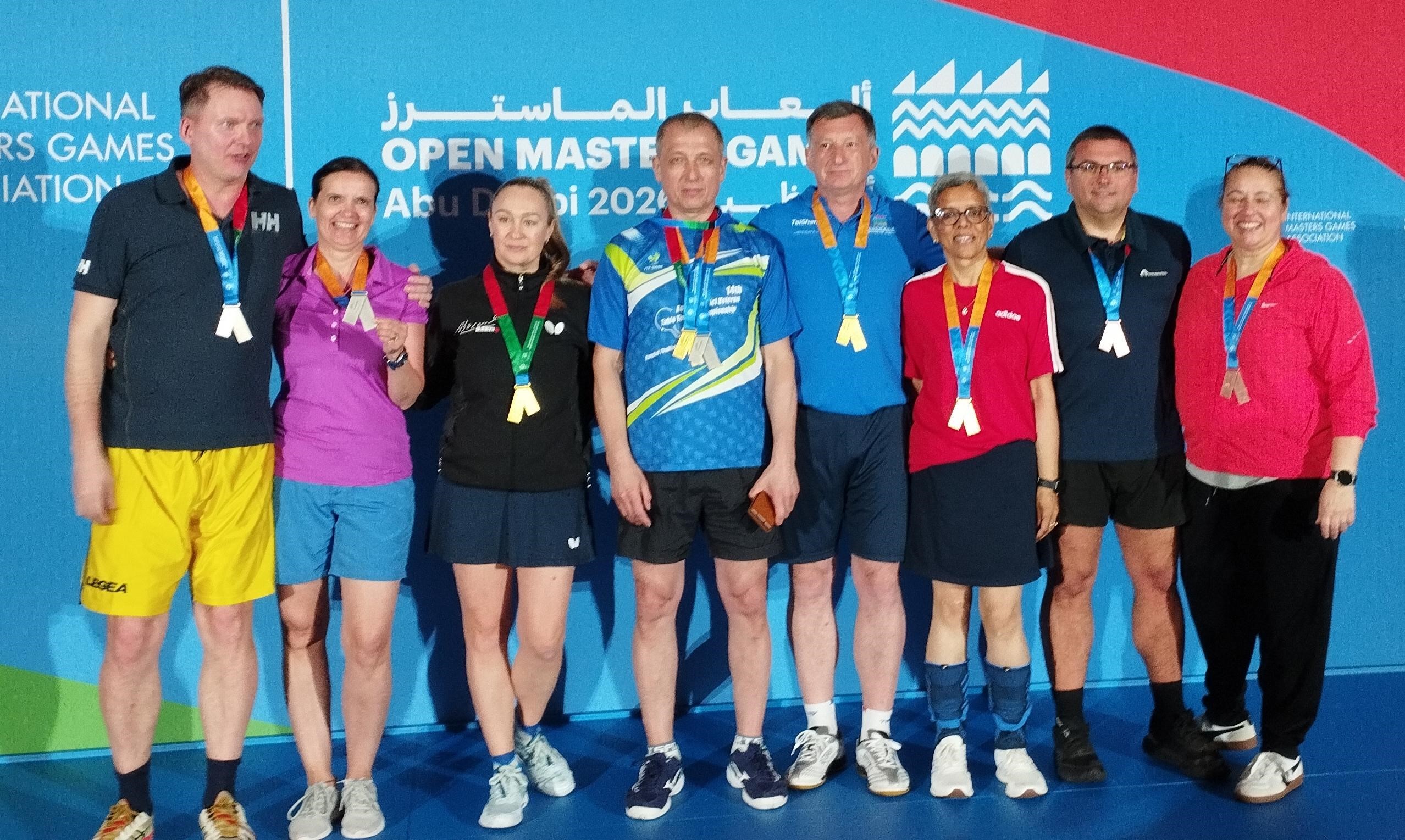 Claudio Sassi bronzo nel doppio misto Over 50 agli Open Masters Games di Abu Dhabi 2026