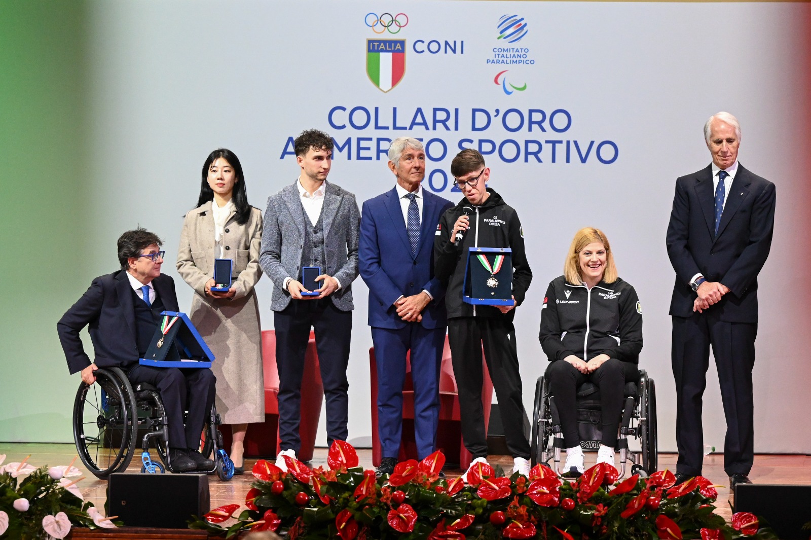 Collari dOro 2024 cerimonia di consegna sul palco