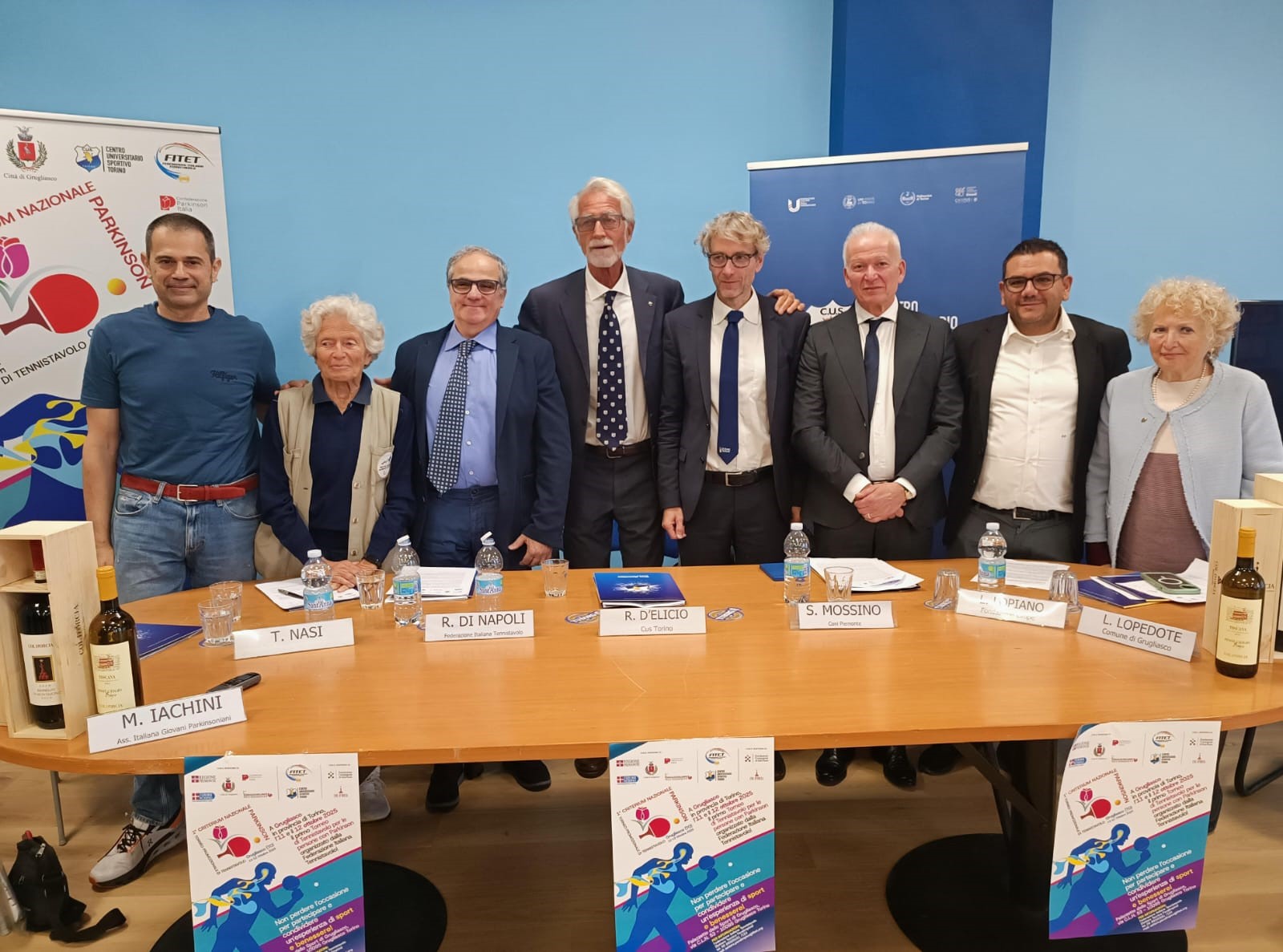 Conferenza stampa 1 Criterium Nazionale Parkinson i relatori