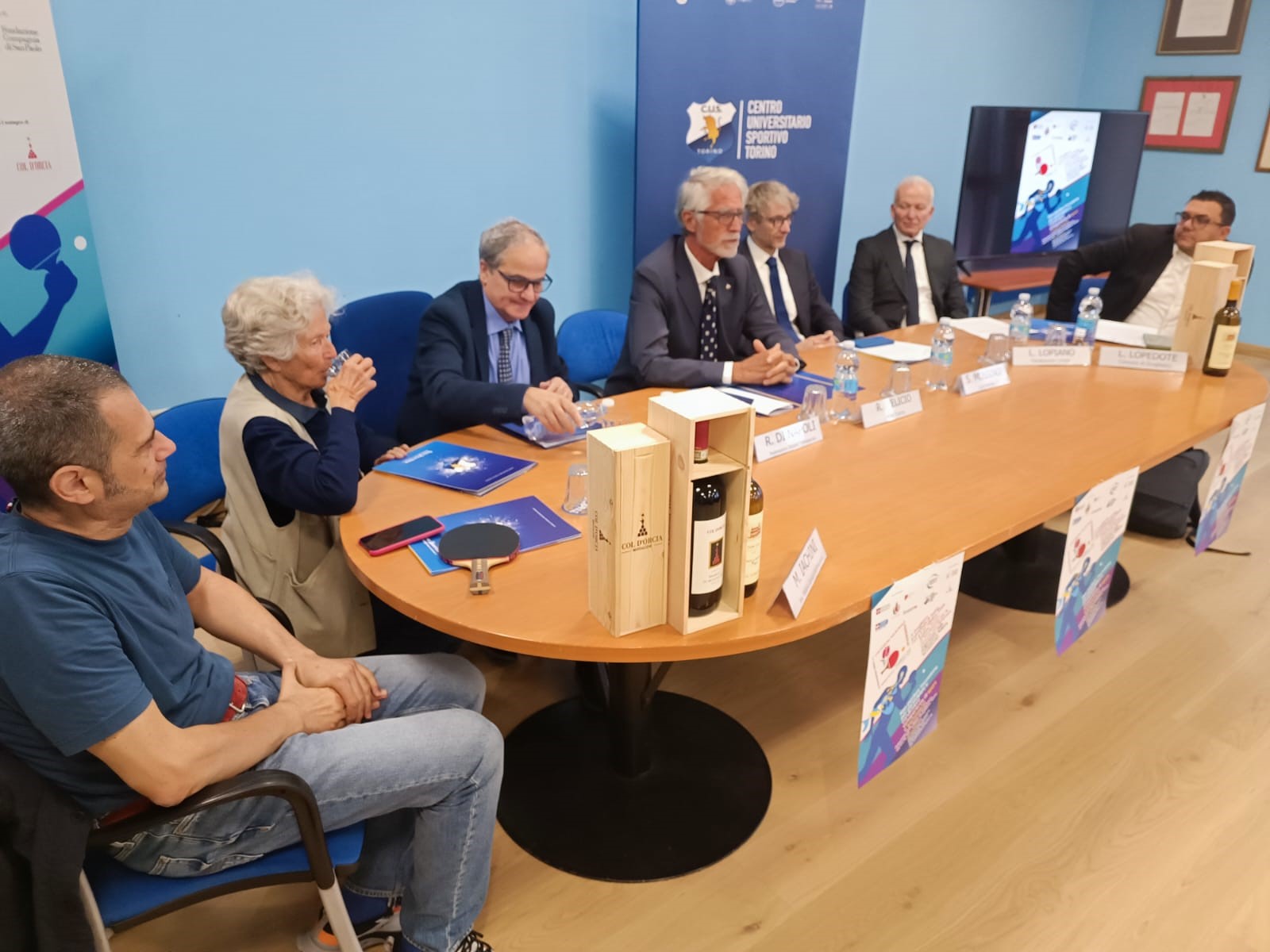 Conferenza stampa 1 Criterium Nazionale Parkinson il tavolo dei relatori