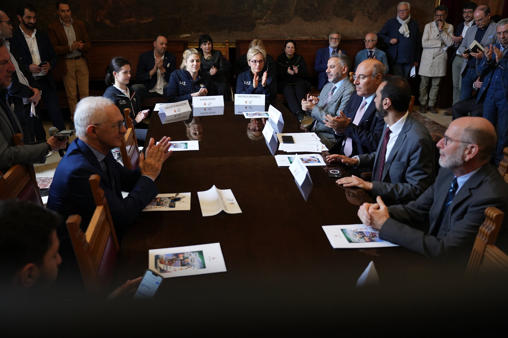 Conferenza stampa Campionati Italiani Paralimpici 2023 il tavolo dei relatori