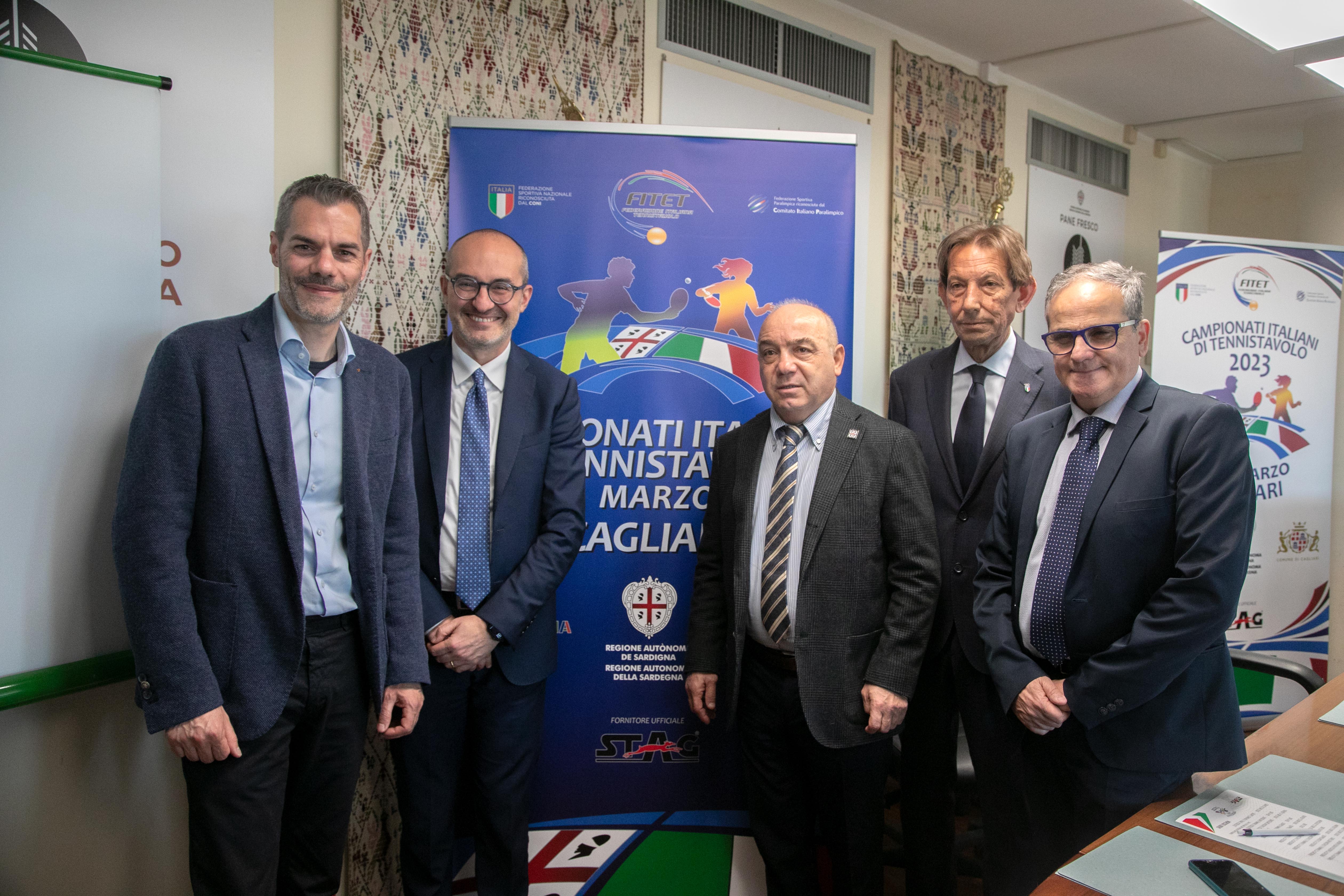 Conferenza stampa Campionati Italiani di Cagliari 2023 relatori