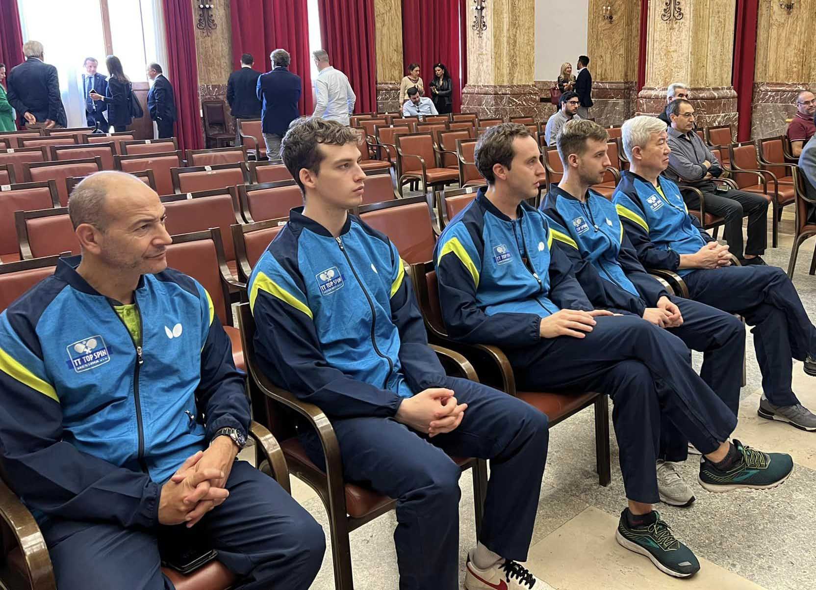 Conferenza stampa a Messina per presentazione Gruppo A della Europe Cup 2022 2023 la Top Spin Messina