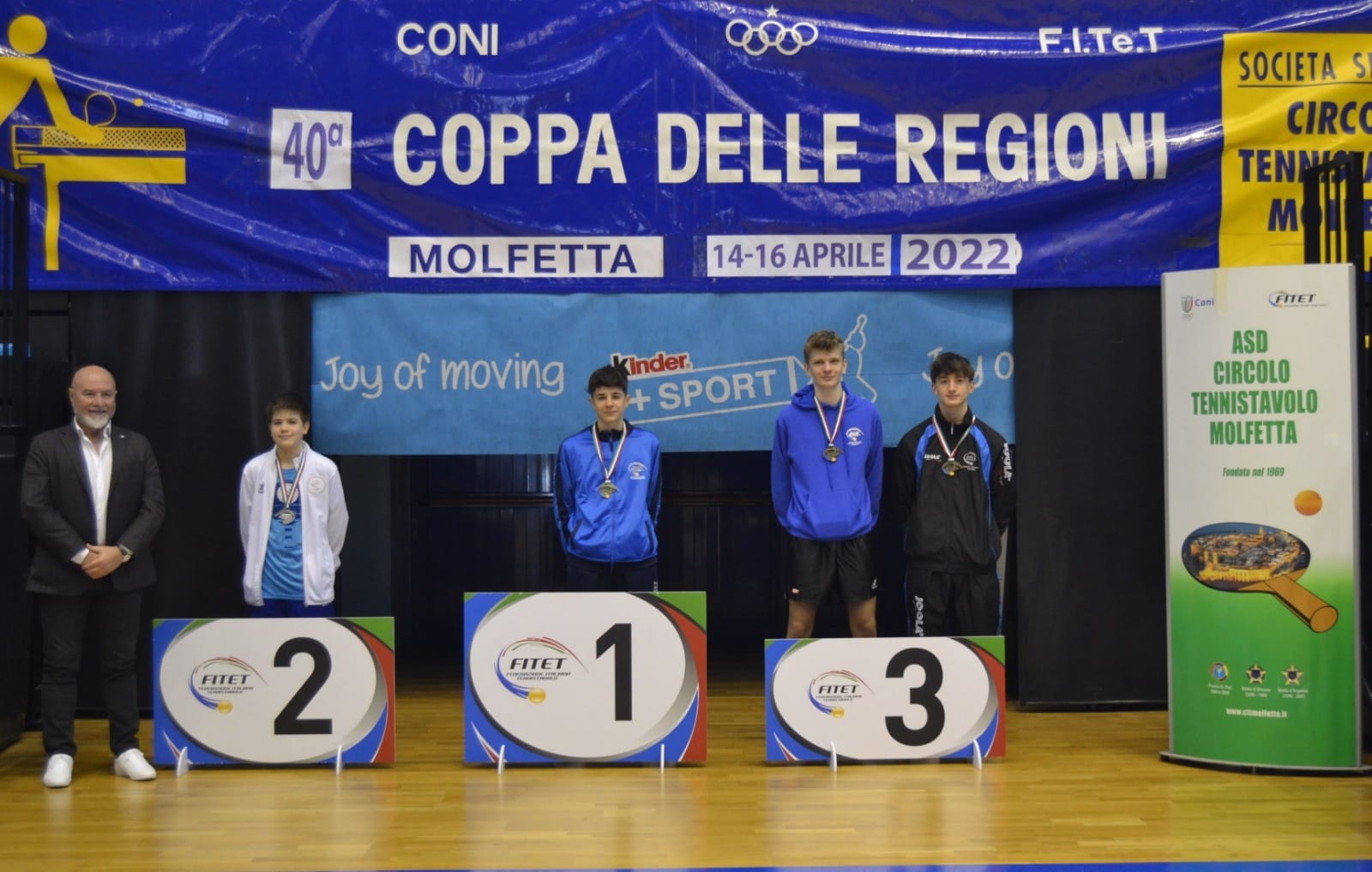 Coppa delle Regioni 2022 podio singolare maschile