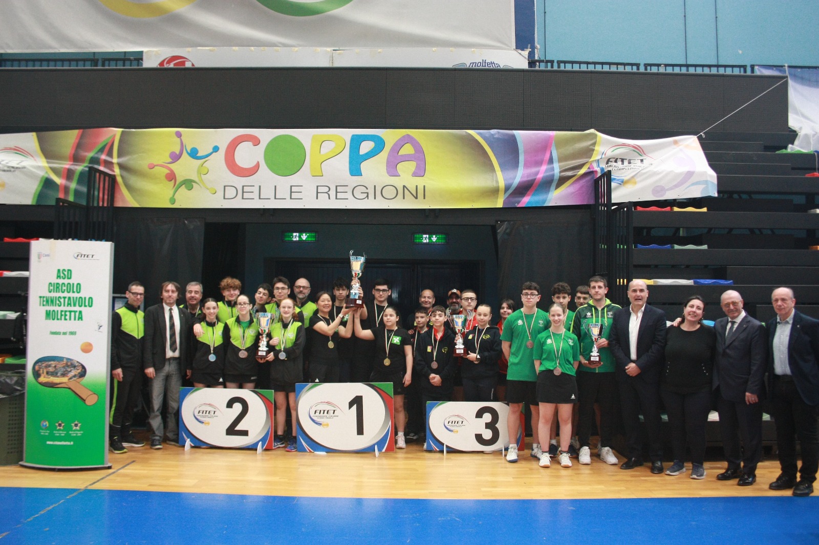 Coppa delle Regioni 2026 podio a squadre