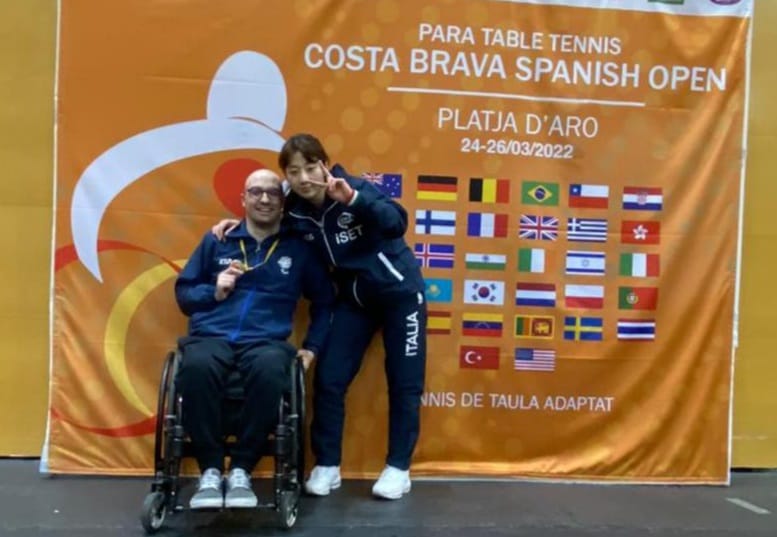 Costa Brava Spanish Para Open 2022 Federico Falco argento in classe 1 con il tecnico Hwang Eunbin