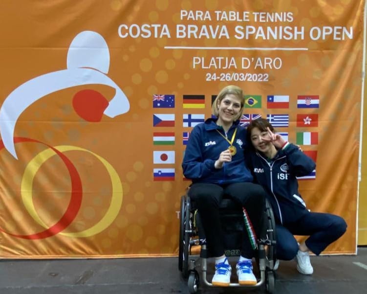 Costa Brava Spanish Para Open 2022 Giada Rossi oro in classe 1 2 con il tecnico Hwang Eunbin