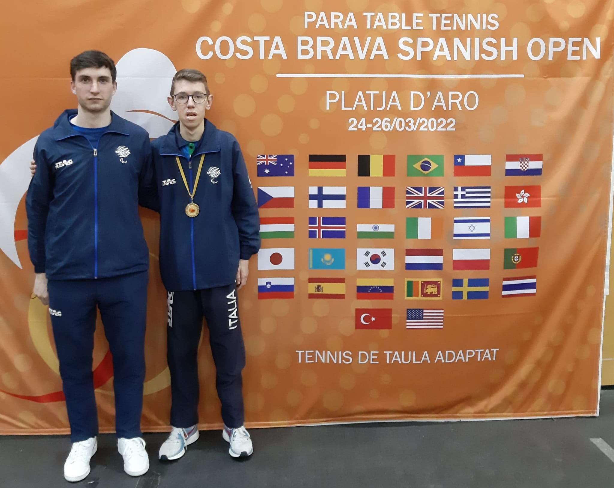 Costa Brava Spanish Para Open 2022 Matteo Parenzan con il tecnico Massimo Pischiutti