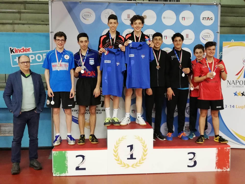 Daniele Rossi e Matteo Pecchi medaglie di bronzo nel doppio maschile Allievi Terni 2019