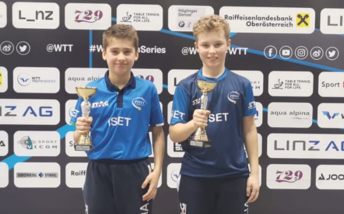 Danilo Faso e Francesco Trevisan vincitore e finalista nel singolare Under 13 del WTT Youth Contender Linz 2023