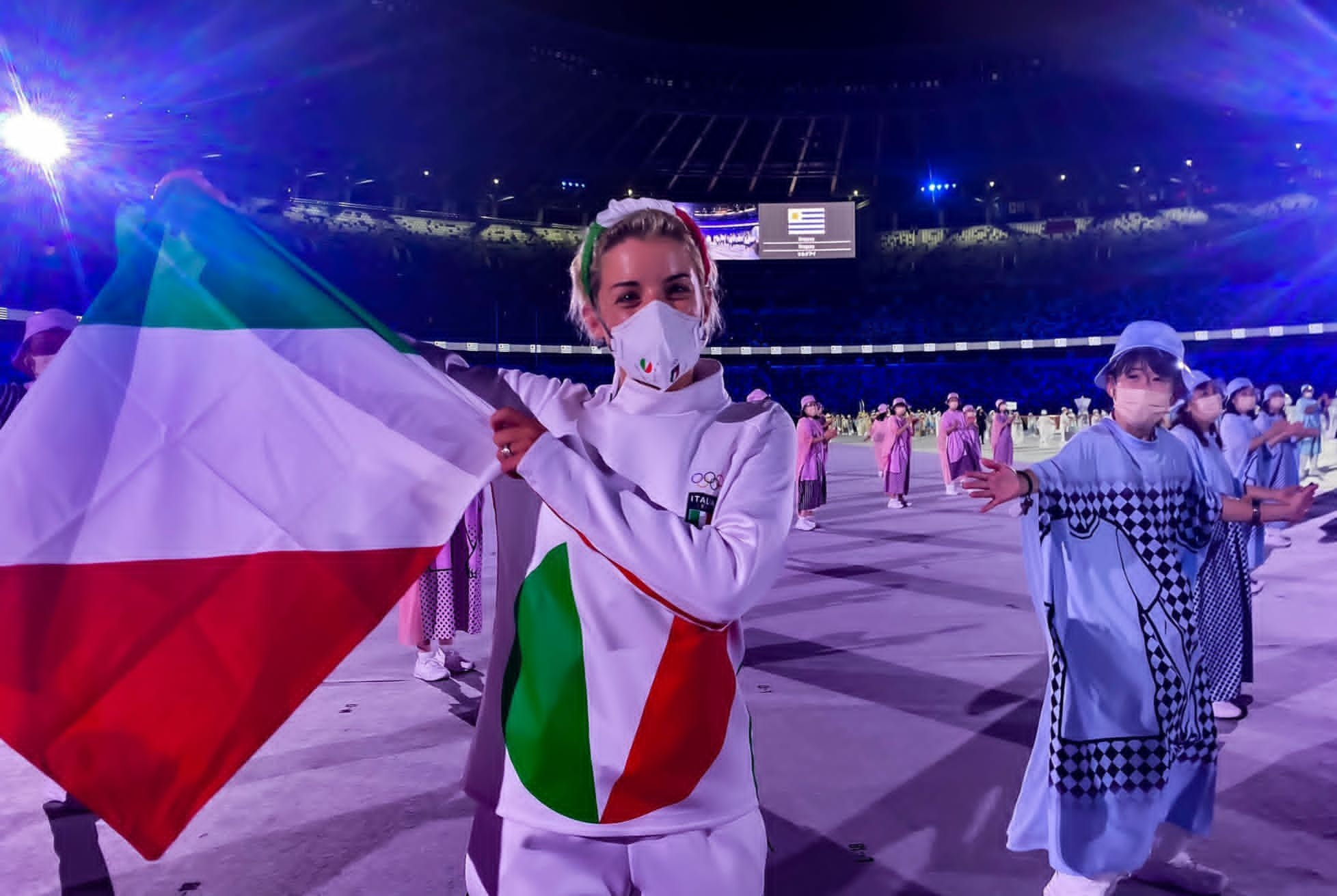 Debora Vivarelli alla cerimonia di apertura