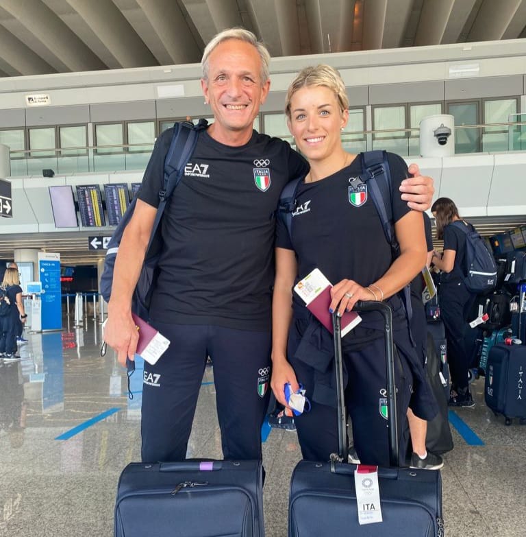 Debora Vivarelli e Maurizio Gatti in partenza per Tokyo