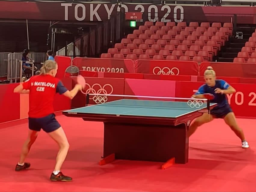 Debora Vivarelli in allenamento a Tokyo con Hana Matelova