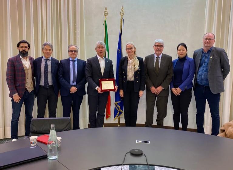 Delegazione ITTF ospite del ministro per lo Sport Andrea Abodi