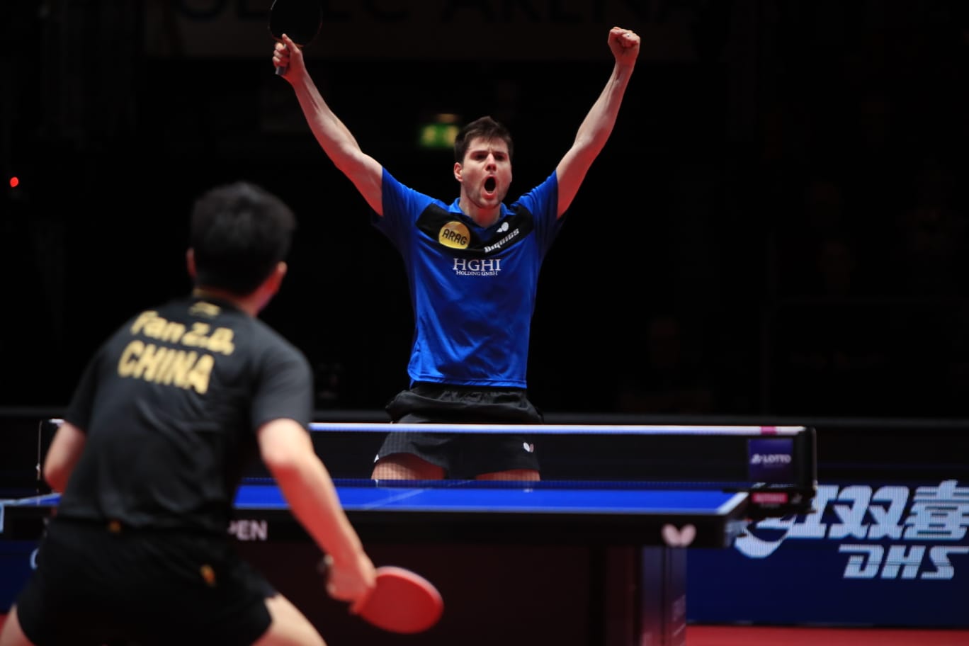 Dimitrij Ovtcharov batte Fan Zhendong nei quarti al German Open 2020