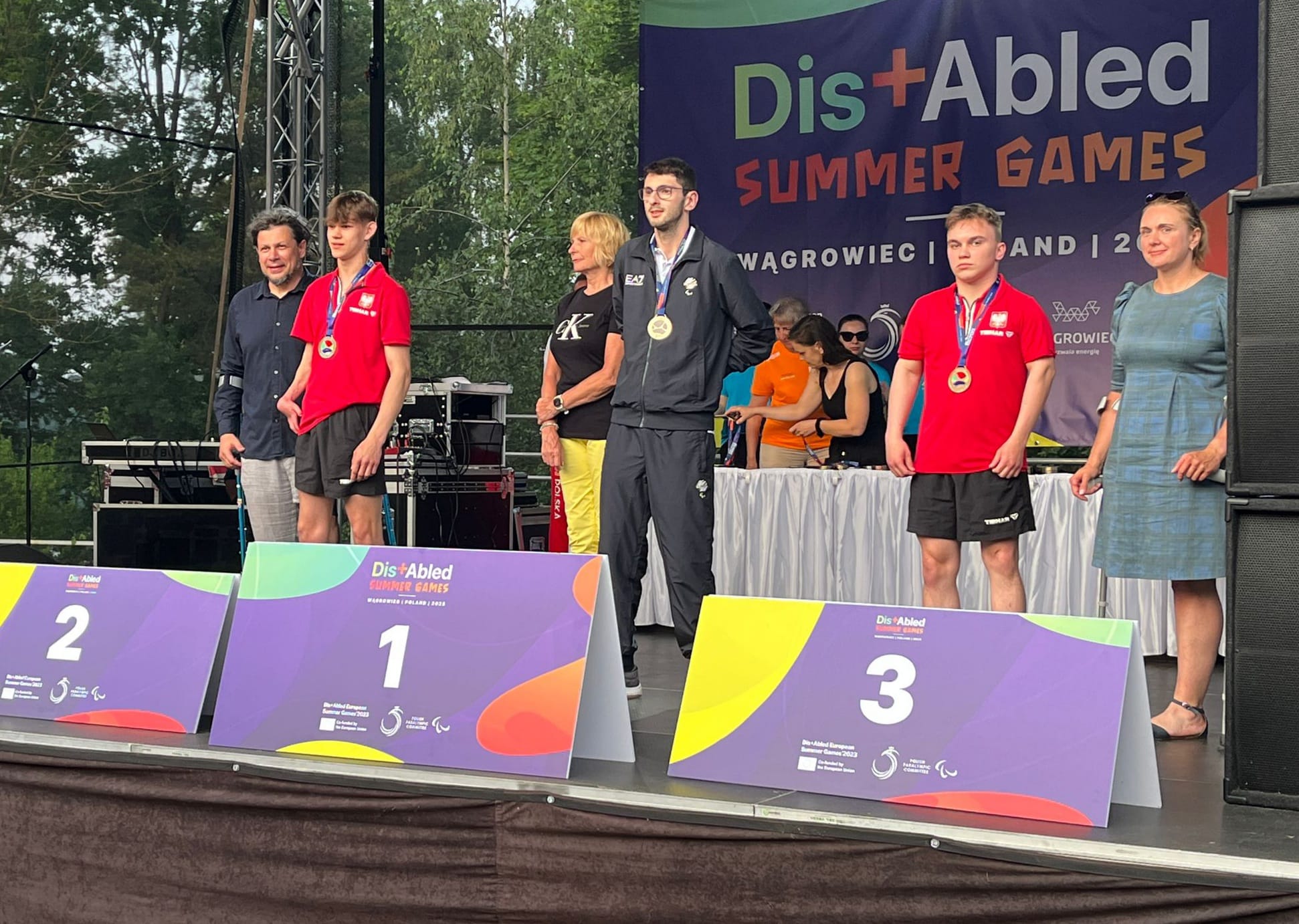 DisAbled European Summer Games 2023 podio del singolare di classe 8 10