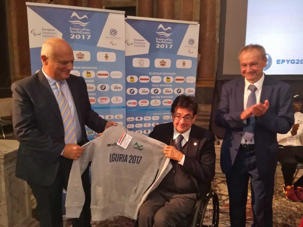 EPYG 2017 Luca Pancalli con Dario Della Gatta e Ratko Kovacic