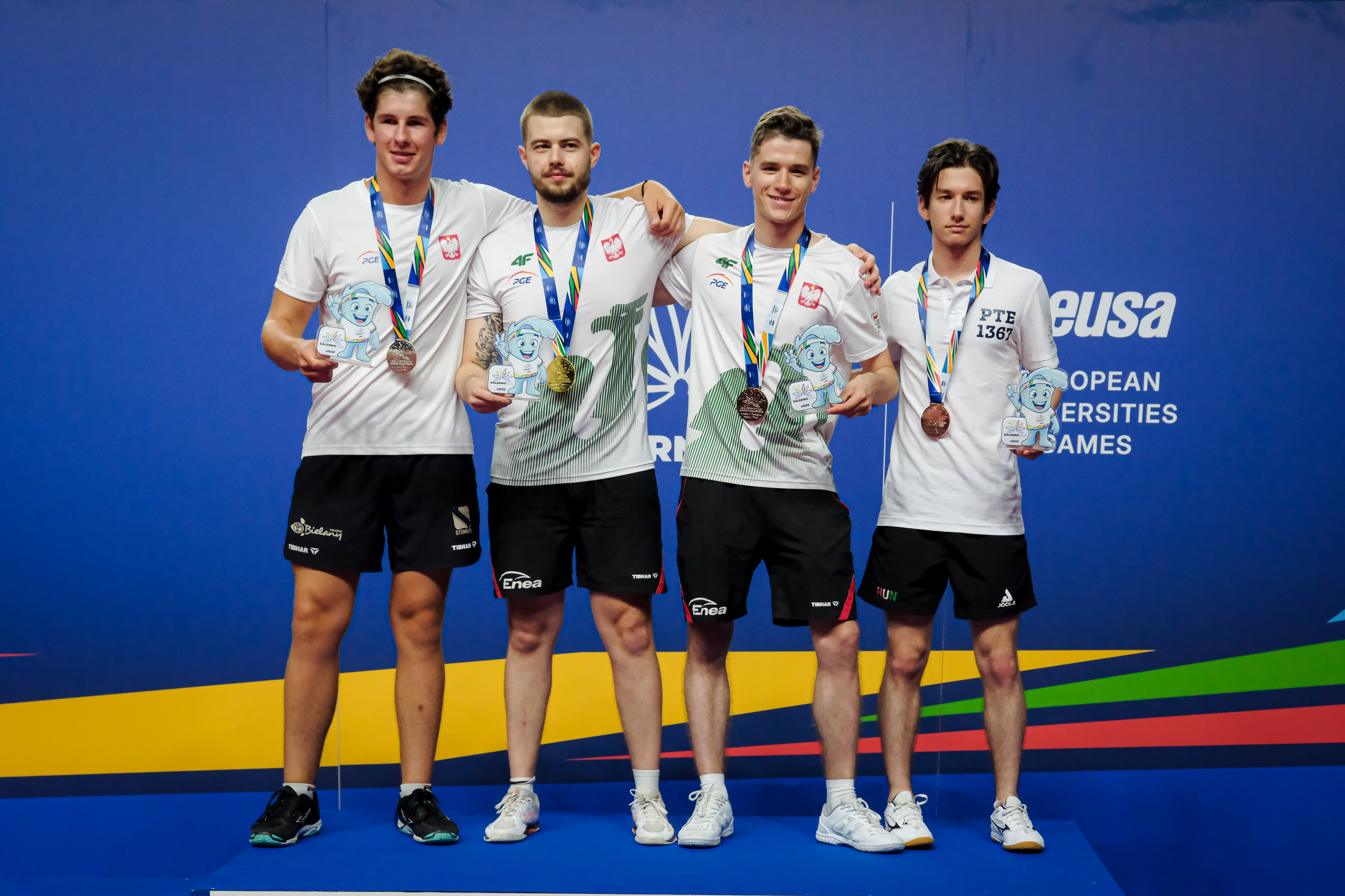 EUG Salerno 2026 podio del singolare maschile