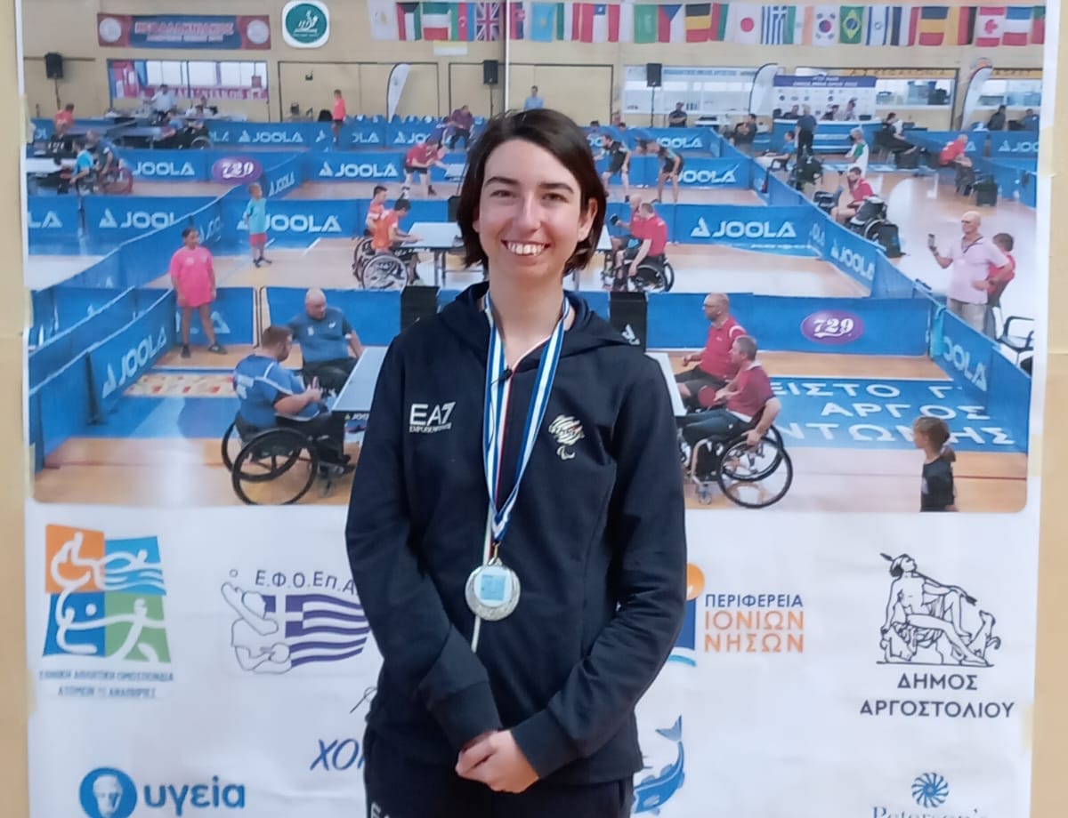 Elena Elli argento allITTF Greek Para Open 2023